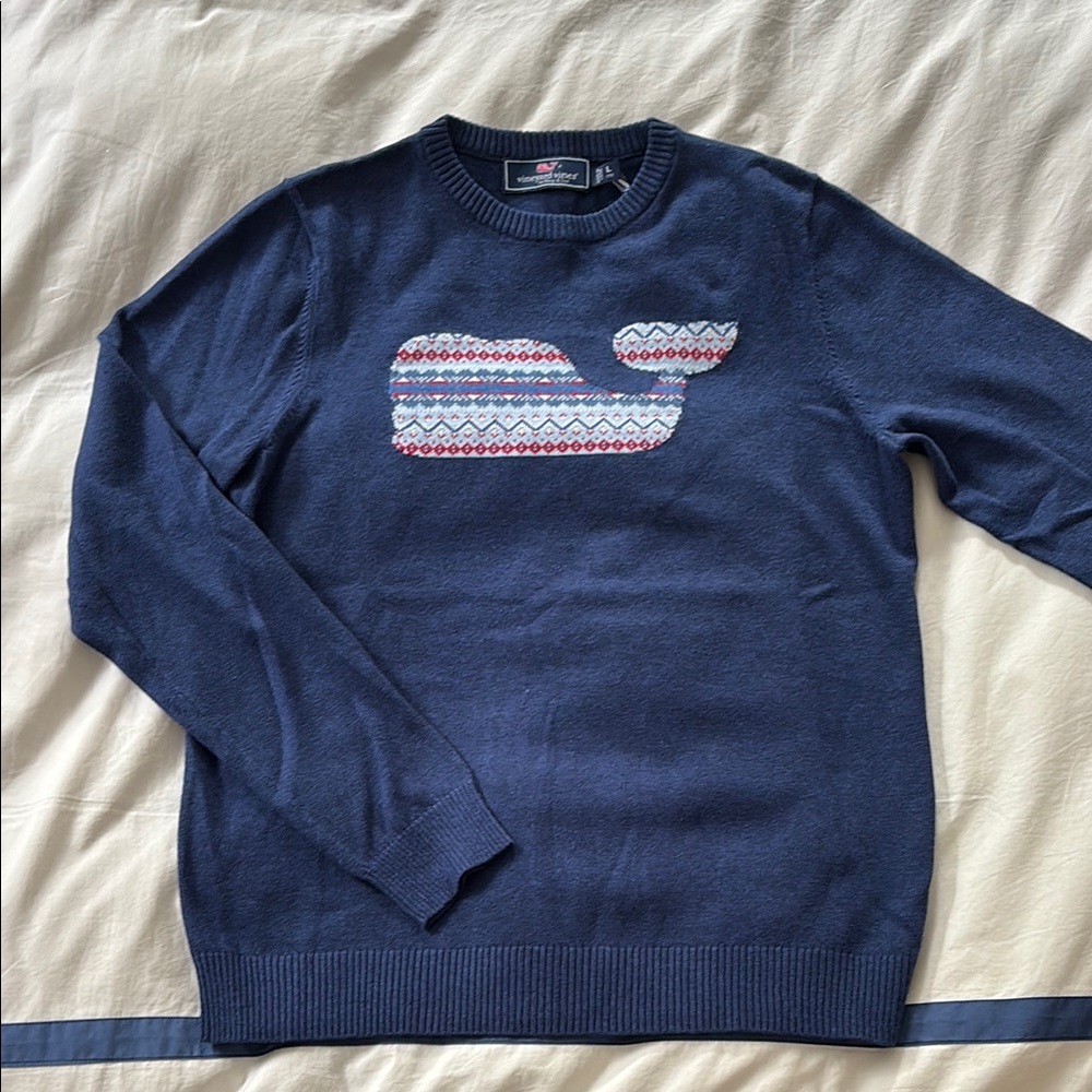 Vineyard Vines Blue Crewneck Sweater size L (16) NWT